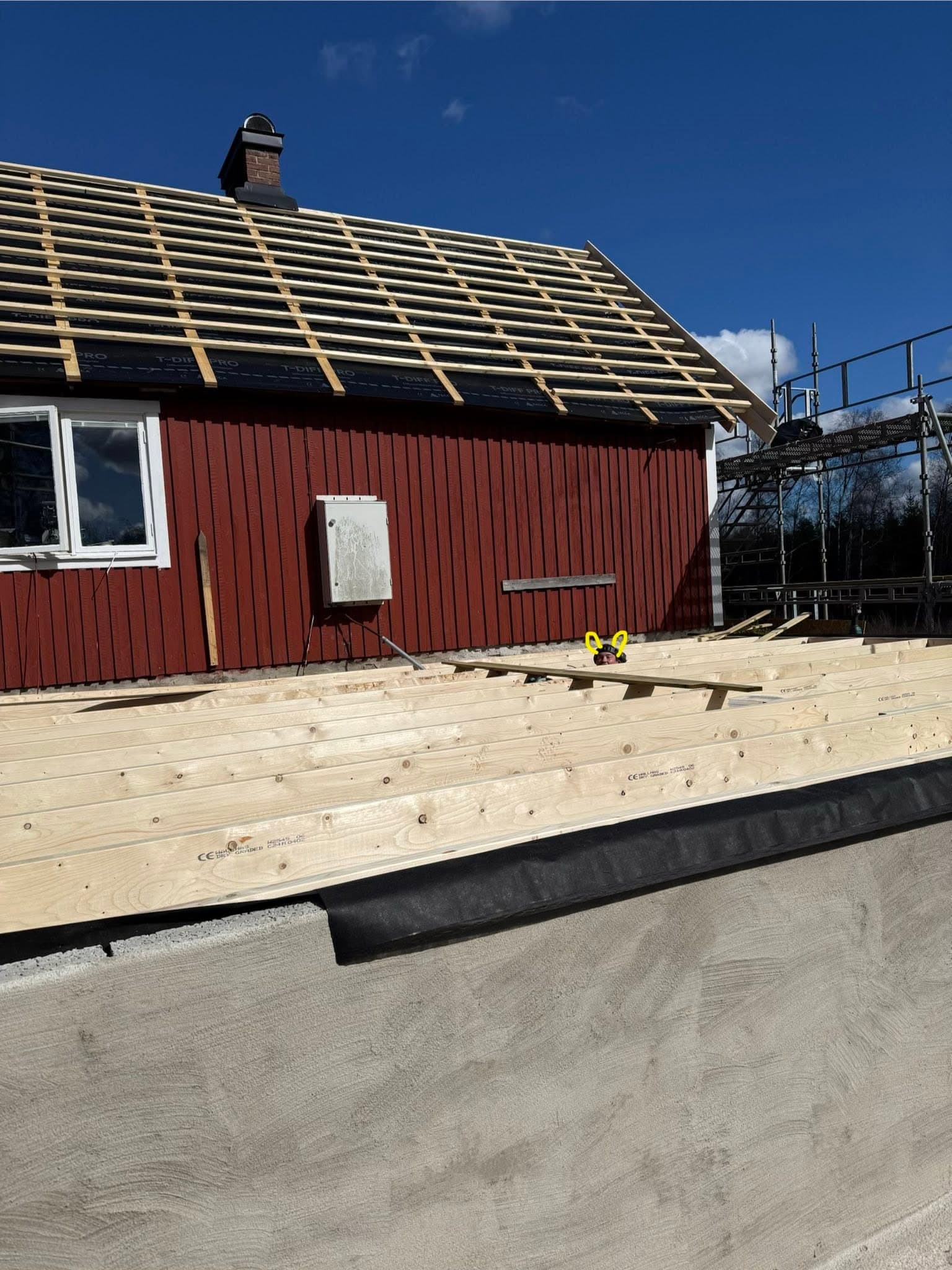 Tillbyggnad med ny grund och takstomme – bild 4